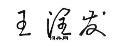 駱恆光王潤發草書個性簽名怎么寫