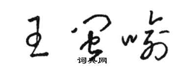 駱恆光王閩喻草書個性簽名怎么寫