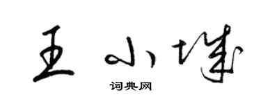 梁錦英王小城草書個性簽名怎么寫