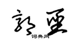 朱錫榮郭聖草書個性簽名怎么寫