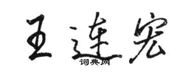 駱恆光王連宏行書個性簽名怎么寫