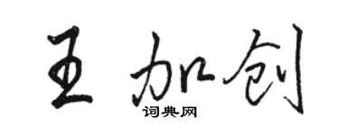 駱恆光王加創行書個性簽名怎么寫