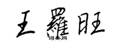 王正良王羅旺行書個性簽名怎么寫