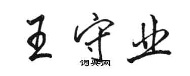 駱恆光王守業行書個性簽名怎么寫