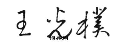 駱恆光王光朴草書個性簽名怎么寫