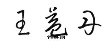 駱恆光王益丹草書個性簽名怎么寫