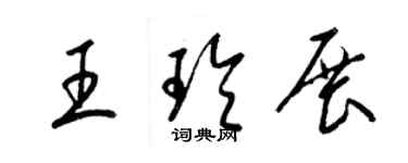 梁錦英王玲展草書個性簽名怎么寫