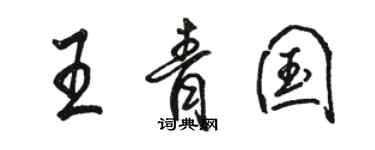 駱恆光王青國行書個性簽名怎么寫