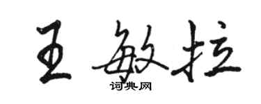 駱恆光王敏拉行書個性簽名怎么寫