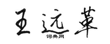 駱恆光王遠革行書個性簽名怎么寫