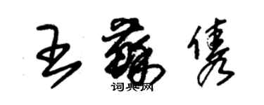 朱錫榮王蘇雋草書個性簽名怎么寫