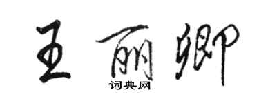 駱恆光王麗卿行書個性簽名怎么寫