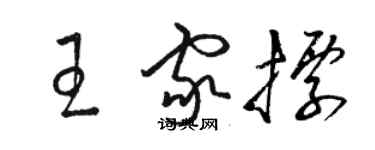 駱恆光王家標草書個性簽名怎么寫