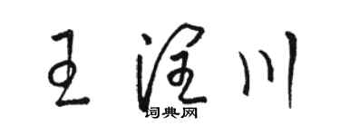 駱恆光王潤川草書個性簽名怎么寫