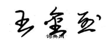 朱錫榮王金烈草書個性簽名怎么寫