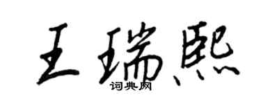 王正良王瑞熙行書個性簽名怎么寫