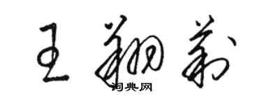 駱恆光王翔莉草書個性簽名怎么寫