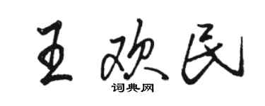 駱恆光王歡民行書個性簽名怎么寫