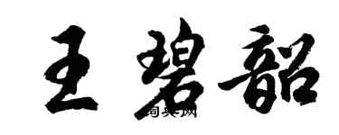 胡問遂王碧韶行書個性簽名怎么寫