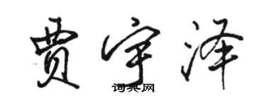 駱恆光賈宇澤行書個性簽名怎么寫