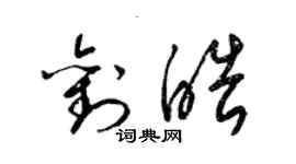 梁錦英劉皓草書個性簽名怎么寫