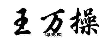 胡問遂王萬操行書個性簽名怎么寫