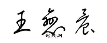 梁錦英王戀晨草書個性簽名怎么寫