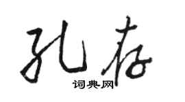 駱恆光孔存行書個性簽名怎么寫