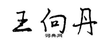 曾慶福王向丹行書個性簽名怎么寫