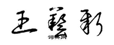 曾慶福王藝新草書個性簽名怎么寫