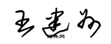 朱錫榮王建州草書個性簽名怎么寫