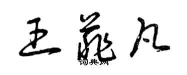 曾慶福王菲凡草書個性簽名怎么寫