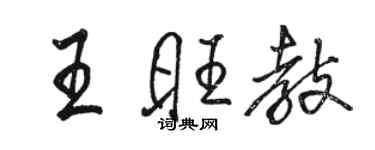 駱恆光王旺教行書個性簽名怎么寫