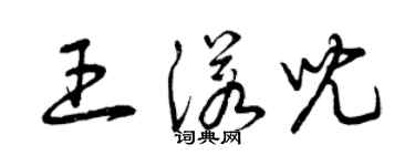 曾慶福王諾兒草書個性簽名怎么寫