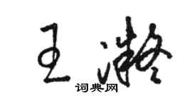 駱恆光王凝草書個性簽名怎么寫