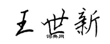 王正良王世新行書個性簽名怎么寫