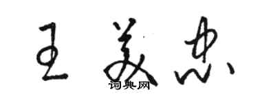 駱恆光王美忠草書個性簽名怎么寫