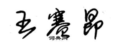 朱錫榮王賽昂草書個性簽名怎么寫