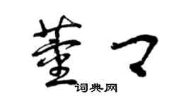 曾慶福董卿草書個性簽名怎么寫