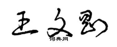 曾慶福王文剛草書個性簽名怎么寫