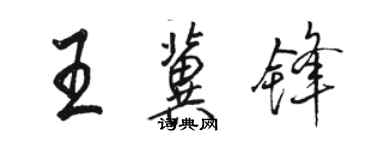 駱恆光王冀鋒行書個性簽名怎么寫