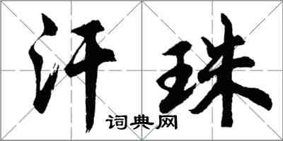 胡問遂汗珠行書怎么寫