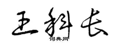 曾慶福王科長草書個性簽名怎么寫