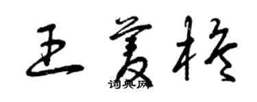 曾慶福王菱桅草書個性簽名怎么寫