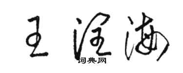 駱恆光王潤海草書個性簽名怎么寫