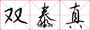 雙泰真怎么寫好看