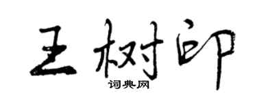 曾慶福王樹印行書個性簽名怎么寫