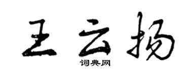 曾慶福王雲揚行書個性簽名怎么寫