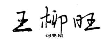 曾慶福王柳旺行書個性簽名怎么寫