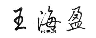 駱恆光王海盈行書個性簽名怎么寫